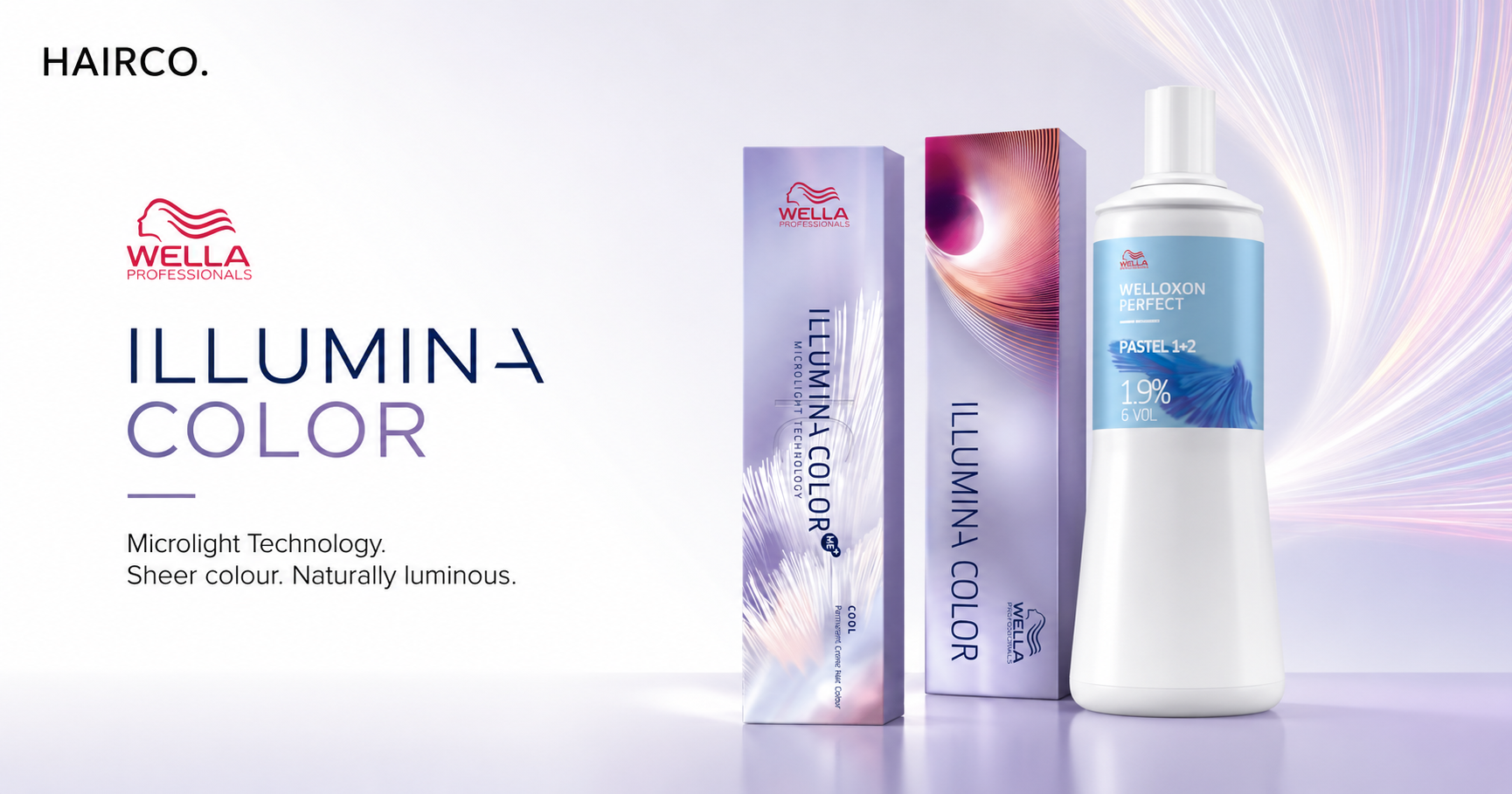 Wella Illumina Color permanent hair colour with Welloxon Perfect developer for luminous salon colour results and enhanced shine