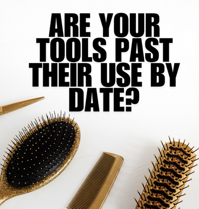 Guide banner on how often hairdressers should replace professional tools such as scissors, clippers and brushes.