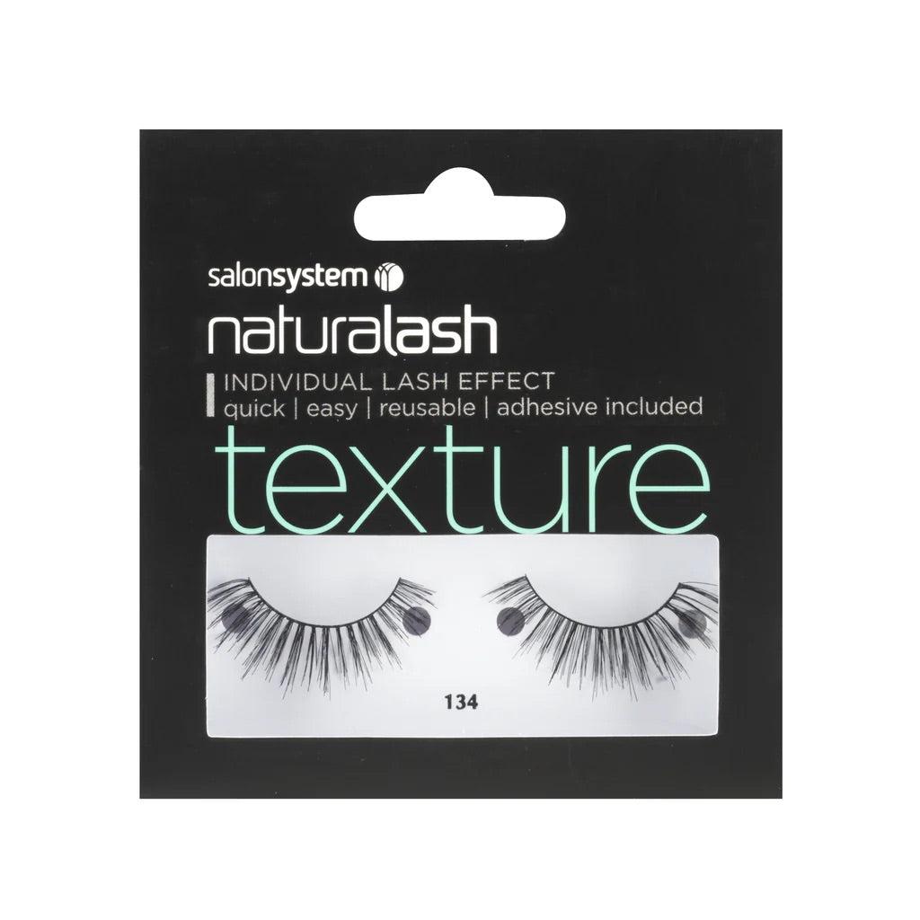 Salon System Naturalash Strip Eyelashes 134 Black Texture