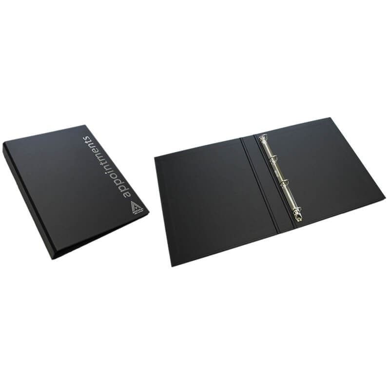 Agenda Loose Leaf Binder 4/6 Assistant Black
