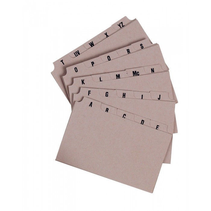 Agenda A-Z Guide Card 8x5 Inch (25 Pack)