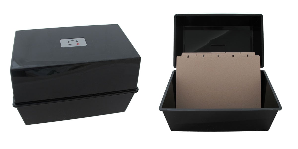 Agenda A-Z Index Box Black