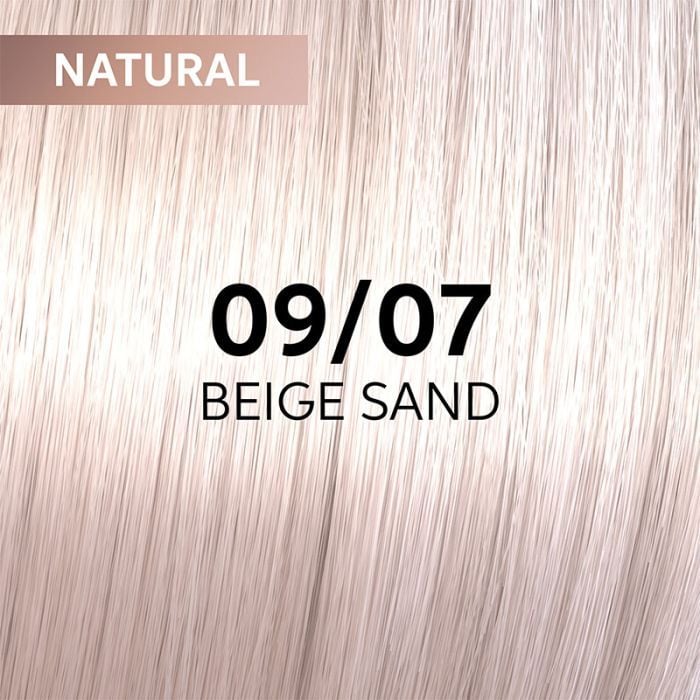 Wella Shinefinity hair colour shade 09/07 Beige sand  Natural blonde swatch