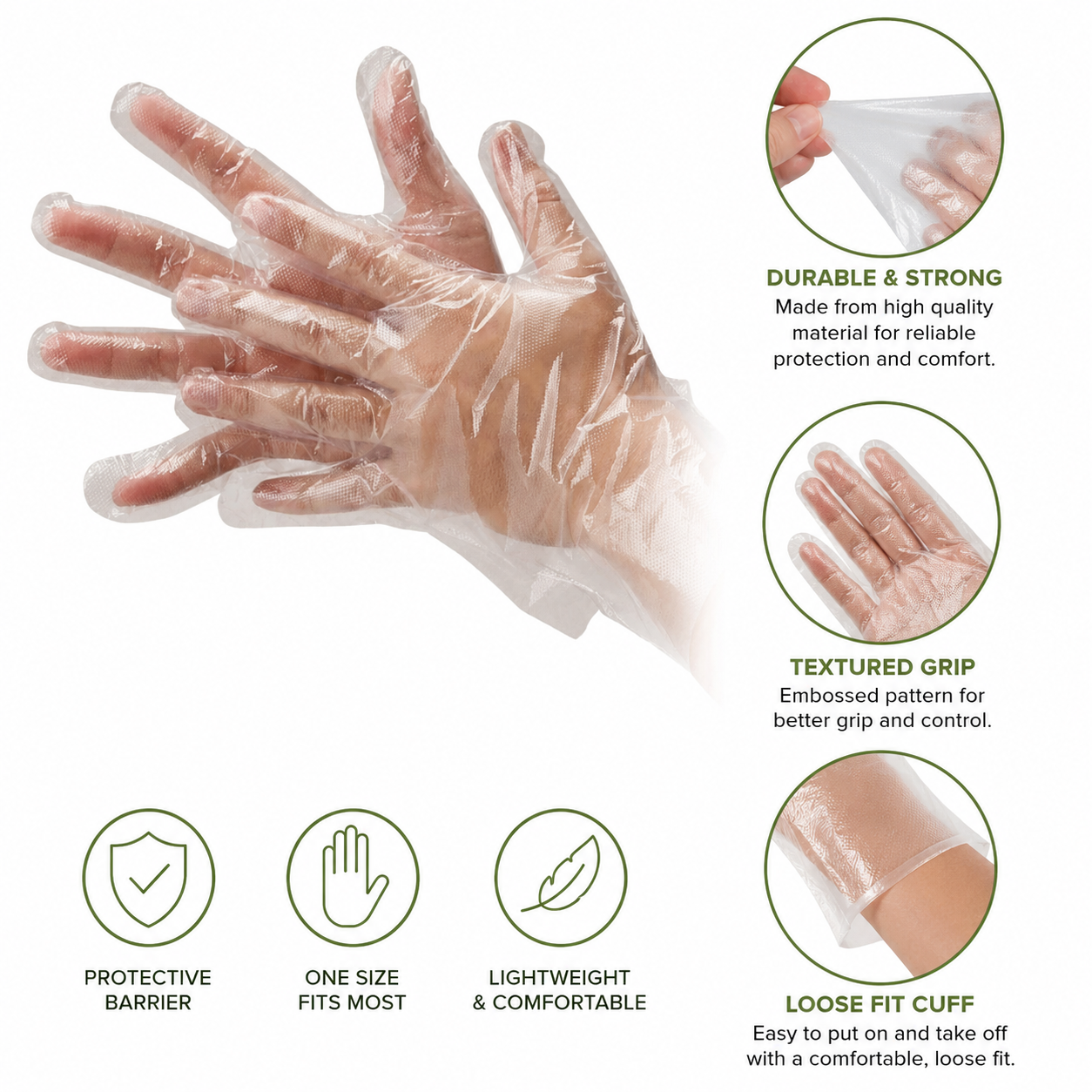 Disposable Poly Gloves (100)