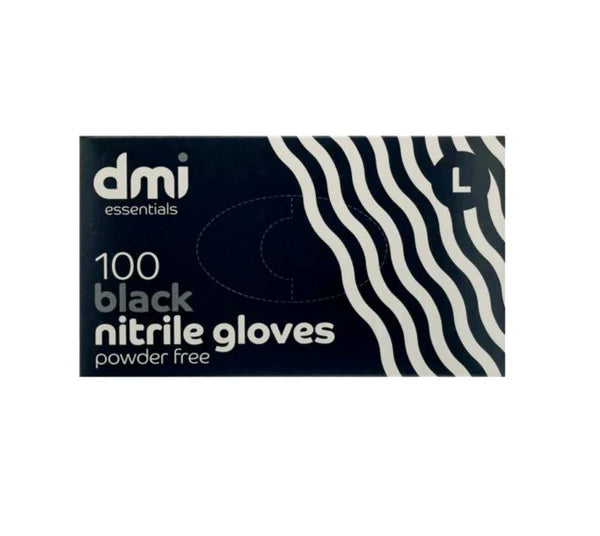 DMI Black Nitrile Large Gloves