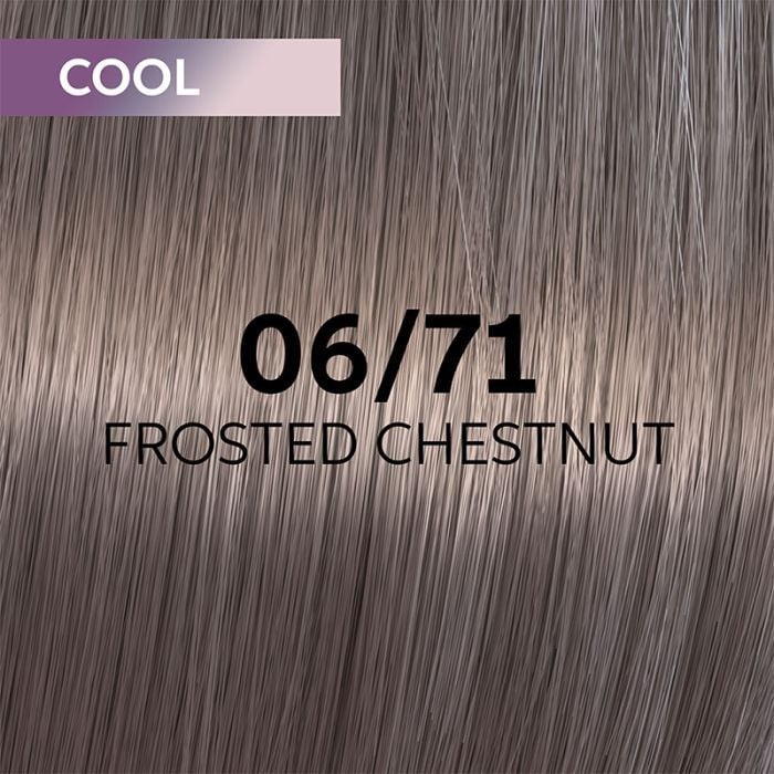 Wella Shinefinity hair colour shade 06/71 Frosted Chestnut cool swatch