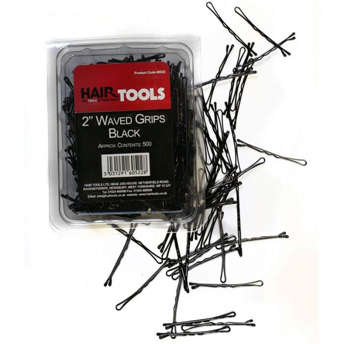 waved grips black pins hair