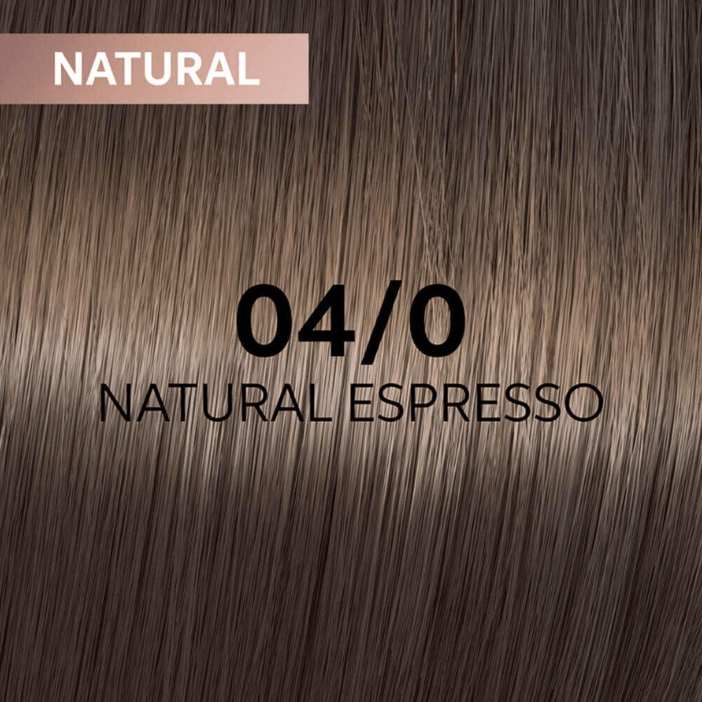 Wella Shinefinity hair colour shade 04/0 Natural Espresso natural swatch