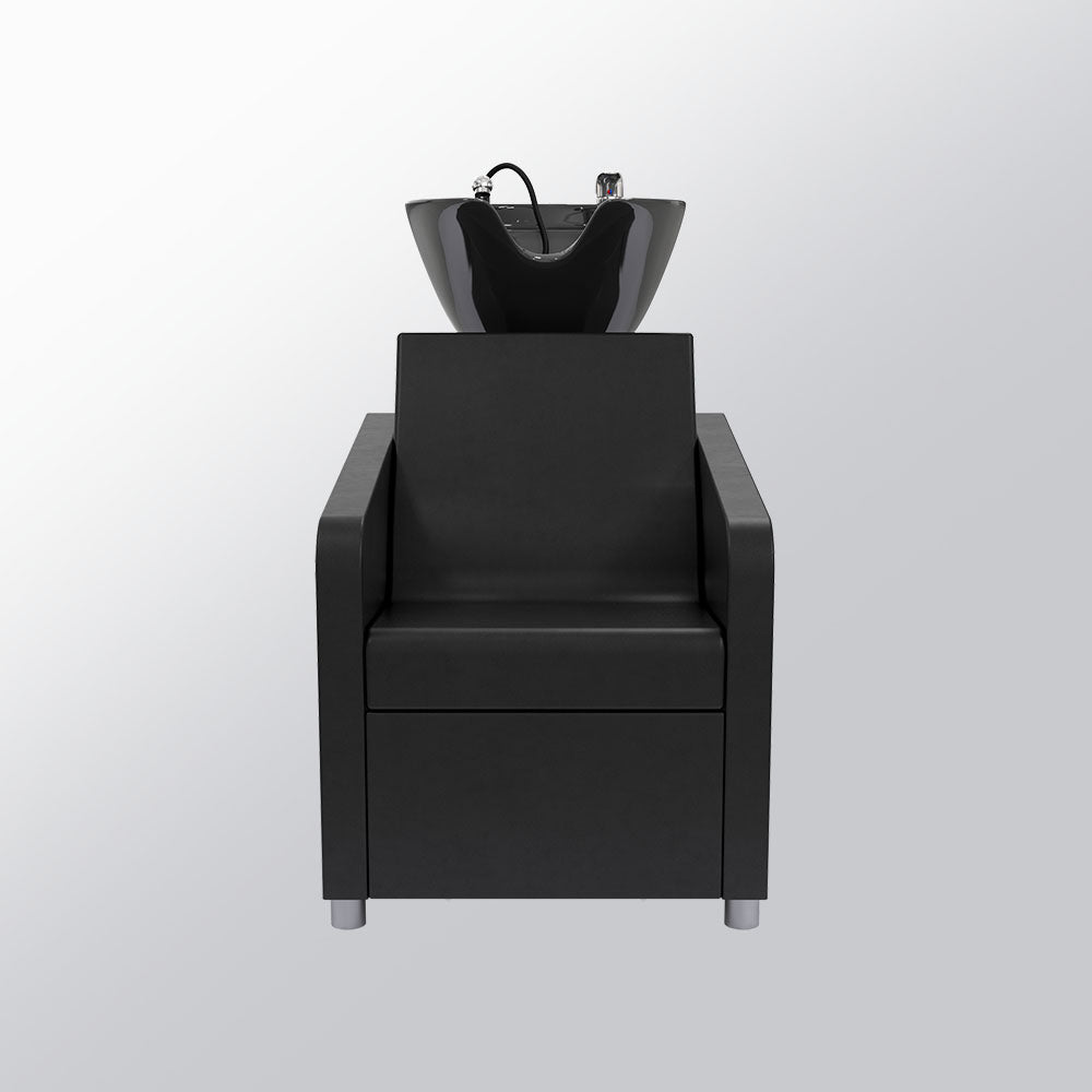 Mirplay Noe shampoo unit with black ceramic basin