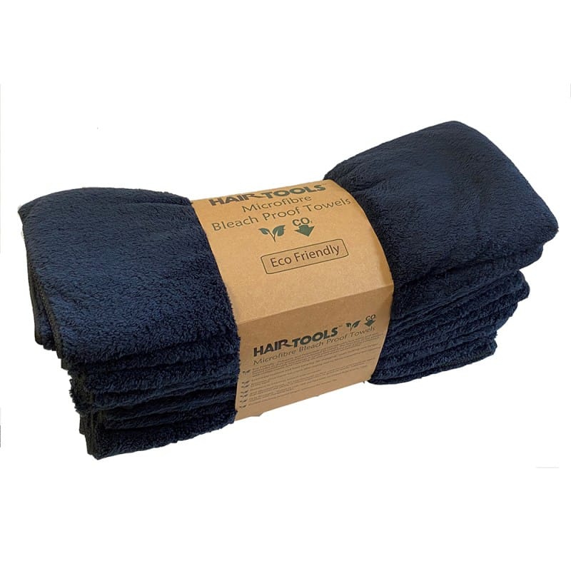 hair tools microfibre bleach proof towels black