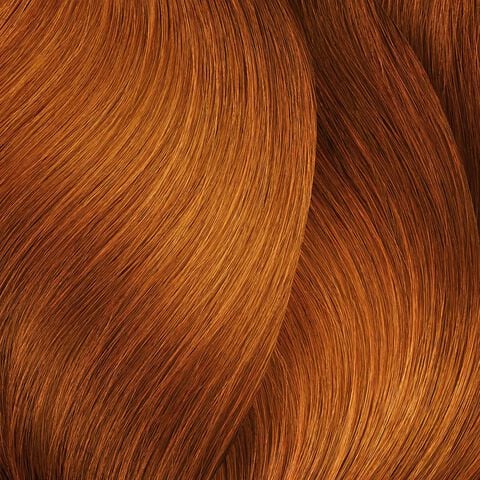 L'Oréal Majirel 7.43 copper golden blonde hair colour swatch
