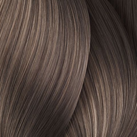 L'Oréal Majirel 8.21 iridescent light ash blonde hair colour swatch