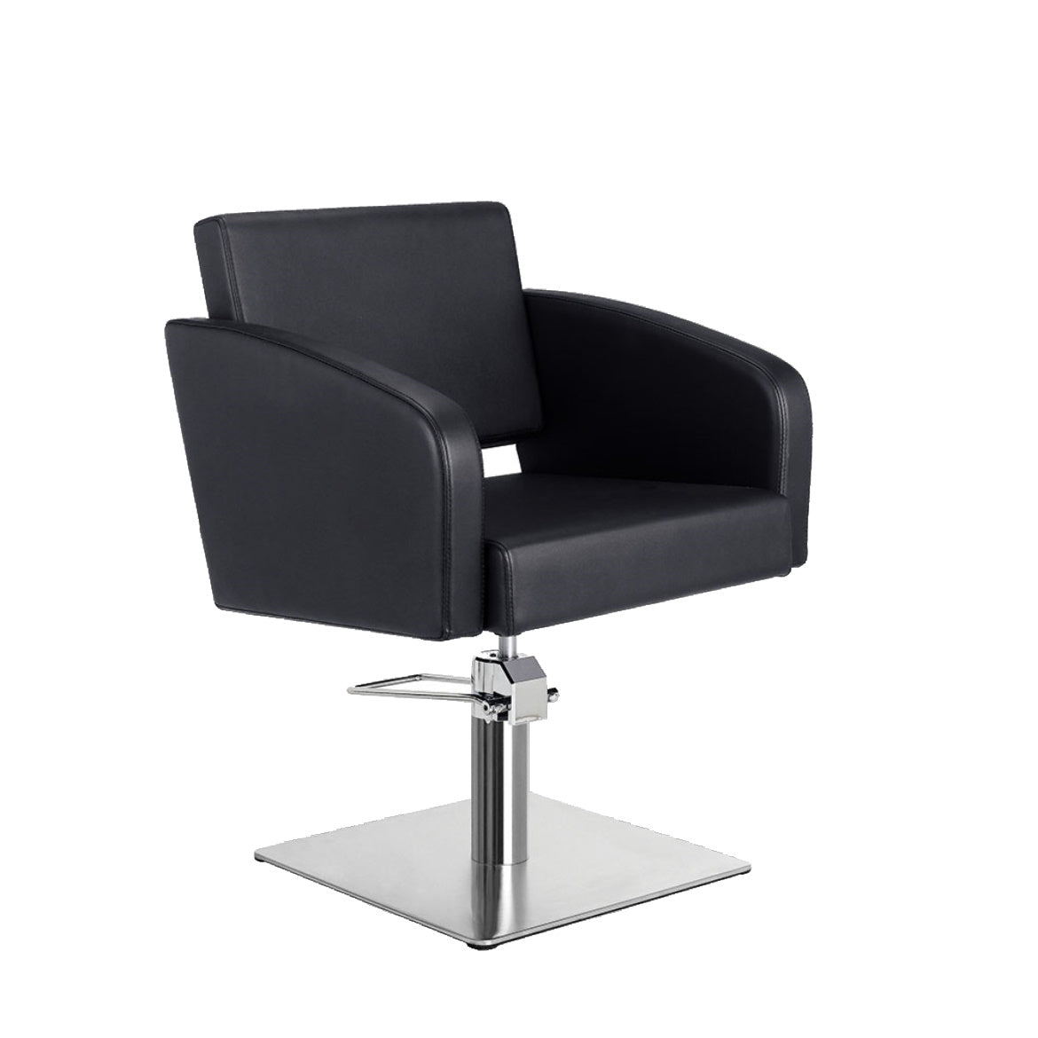 Mirplay Loris black styling chair on a square base