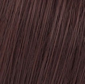 Wella Koleston Perfect Me+ 5/75 light brown mahogany with violet undertone hair swatch